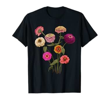 【100size】house on the hill Tシャツ　flower Amazon.com: Vintage Botanical Floral Flower T-Shirt T-Shirt